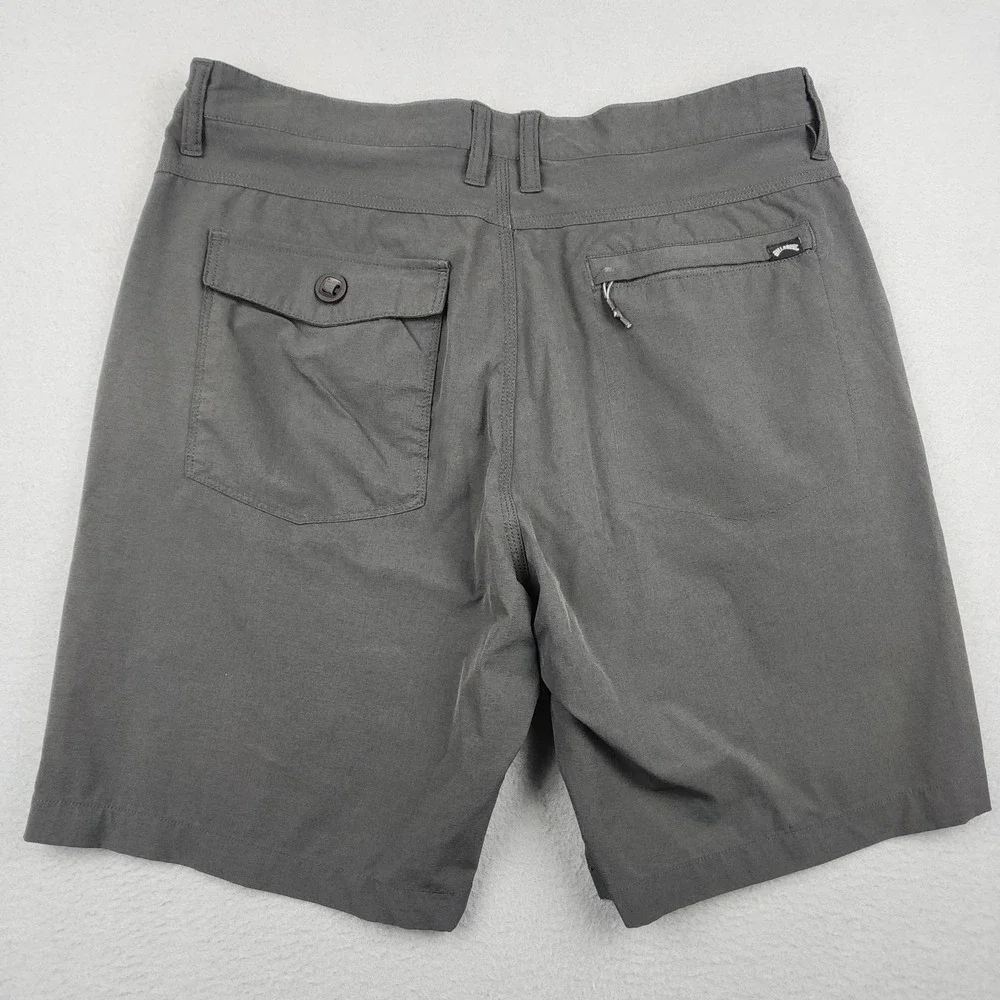 Billabong Adventure Division Shorts Mens 34 Gray Chino Outdoor Travel 8 Inseam